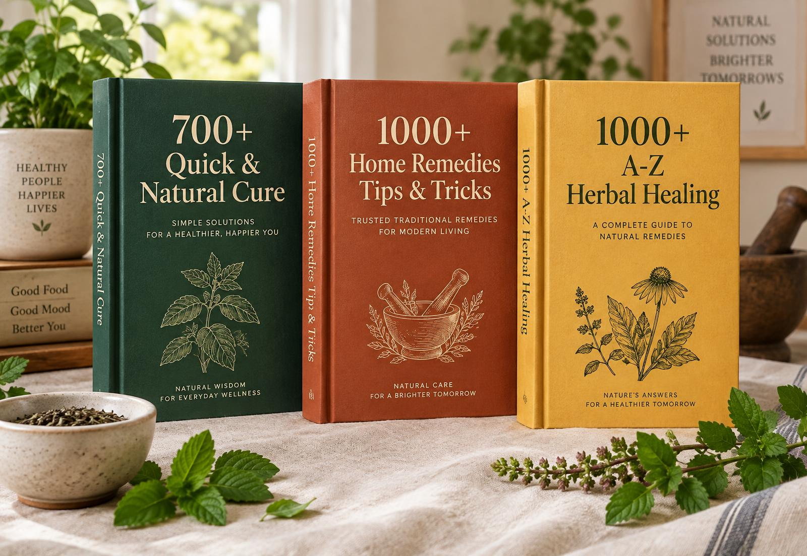 The three reference books in the Complete Home Wellness Library